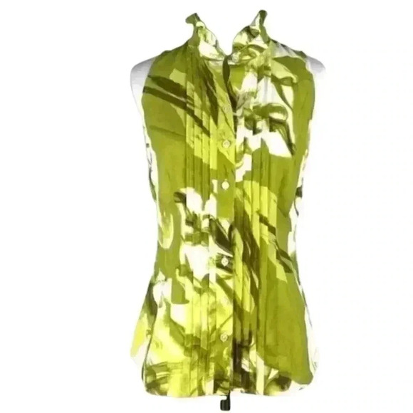 The limited top size XS Multicolored Floral ruffle - Picture 1 of 8